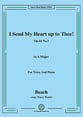 I Send My Heart up to Thee!Op.44 No.3,in A Major Vocal Solo & Collections sheet music cover